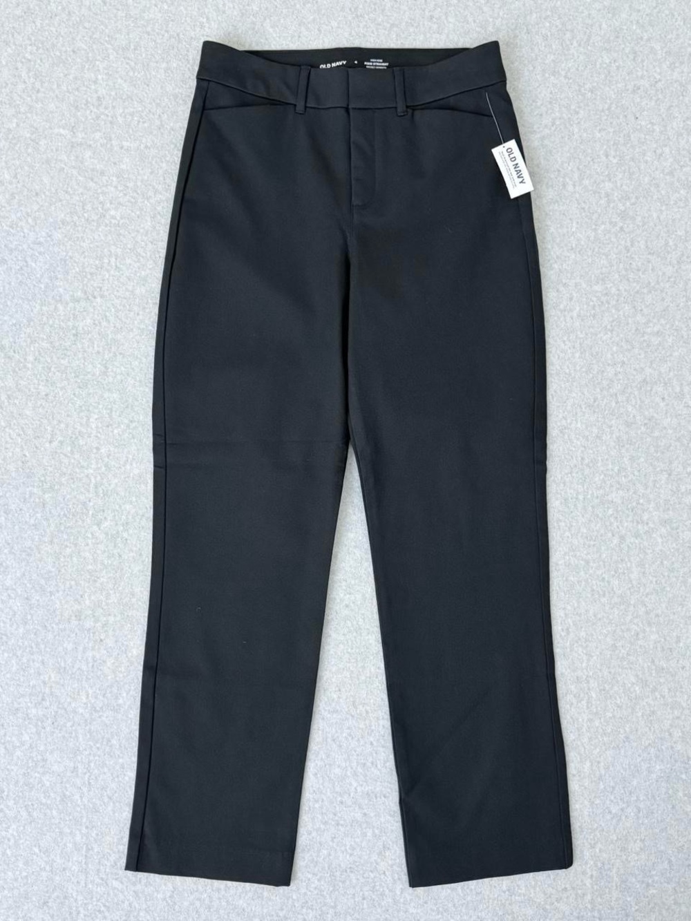 Old Navy Black High-Rise Pixie Straight Pants Size 4 Preppy Business Casual NWT